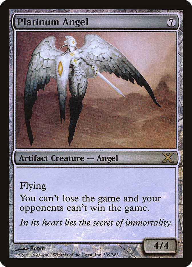 Platinum Angel (Premium Foil) [Tenth Edition] | North Game Den