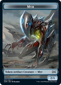 Myr (007) // Elf Warrior Double-sided Token [Double Masters Tokens] | North Game Den