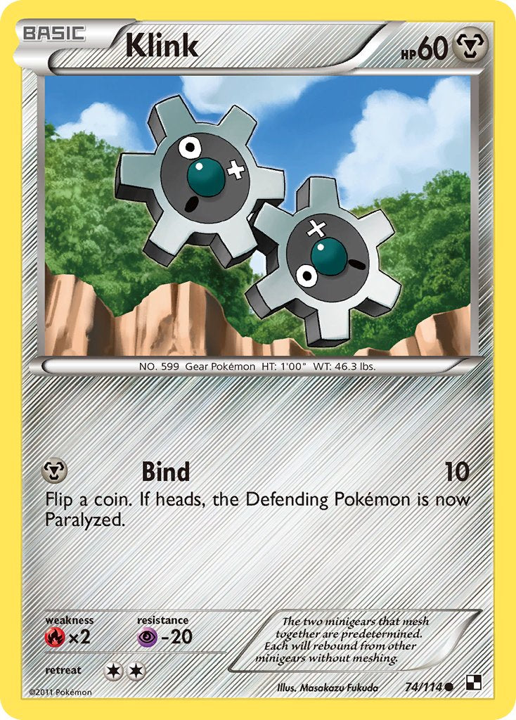 Klink (74/114) (Cracked Ice Holo) (Blister Exclusive) [Black & White: Base Set] | North Game Den