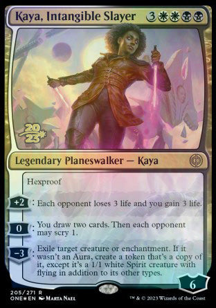 Kaya, Intangible Slayer [Phyrexia: All Will Be One Prerelease Promos] | North Game Den