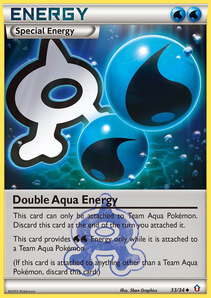 Double Aqua Energy (33/34) [XY: Double Crisis] | North Game Den