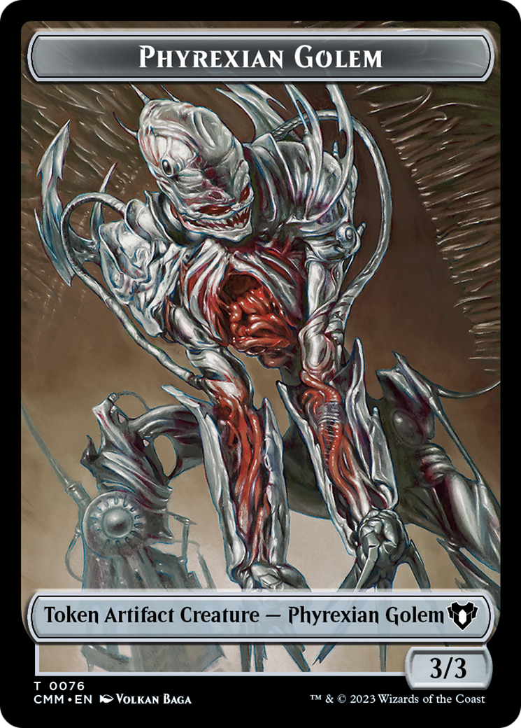 Phyrexian Golem // Ox Double-Sided Token [Commander Masters Tokens] | North Game Den