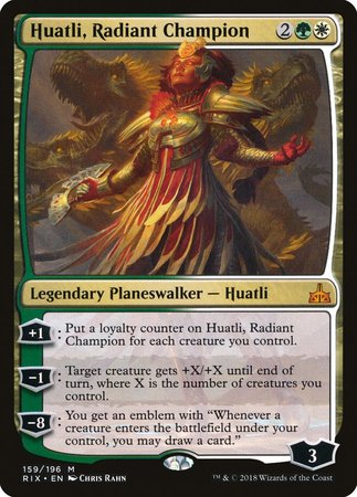 Huatli, Radiant Champion [Rivals of Ixalan] | North Game Den