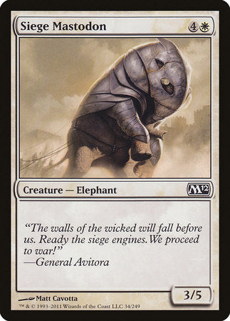 Siege Mastodon [Magic 2012] | North Game Den