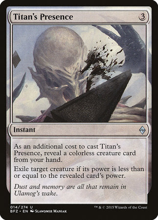 Titan's Presence [Battle for Zendikar] | North Game Den