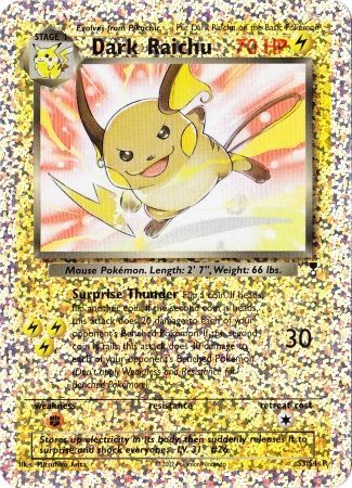 Dark Raichu (S3/S4) [Box Topper] | North Game Den