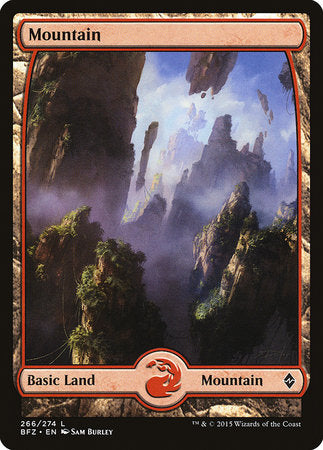 Mountain (266) - Full Art [Battle for Zendikar] | North Game Den