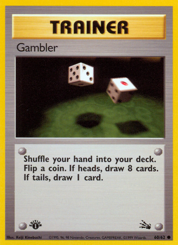 Gambler (60/62) [Fossil 1st Edition] | North Game Den