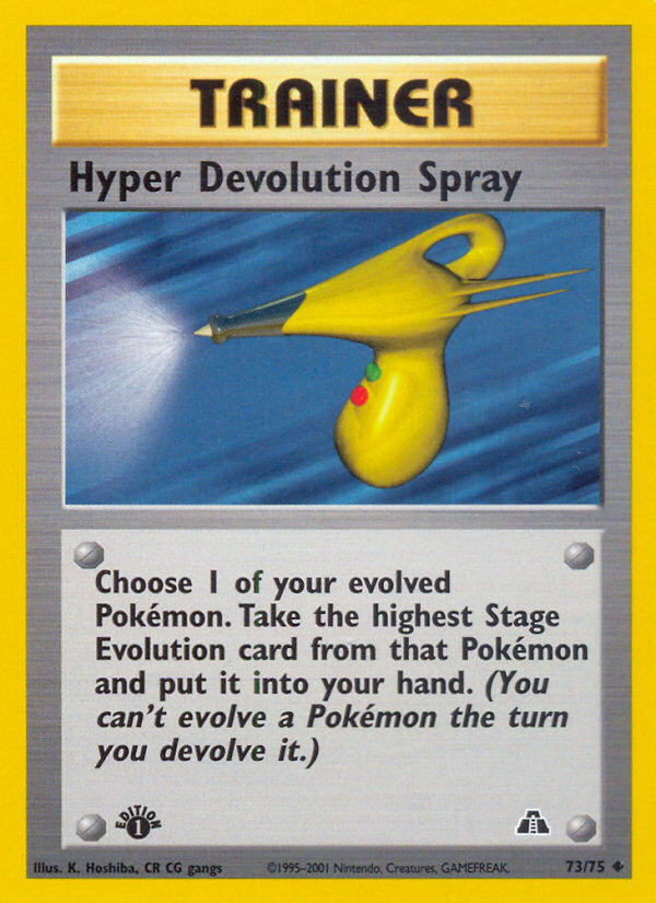 Hyper Devolution Spray (73/75) [Neo Discovery 1st Edition] | North Game Den