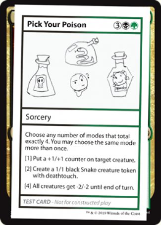 Pick Your Poison (2021 Edition) [Mystery Booster Playtest Cards] | North Game Den