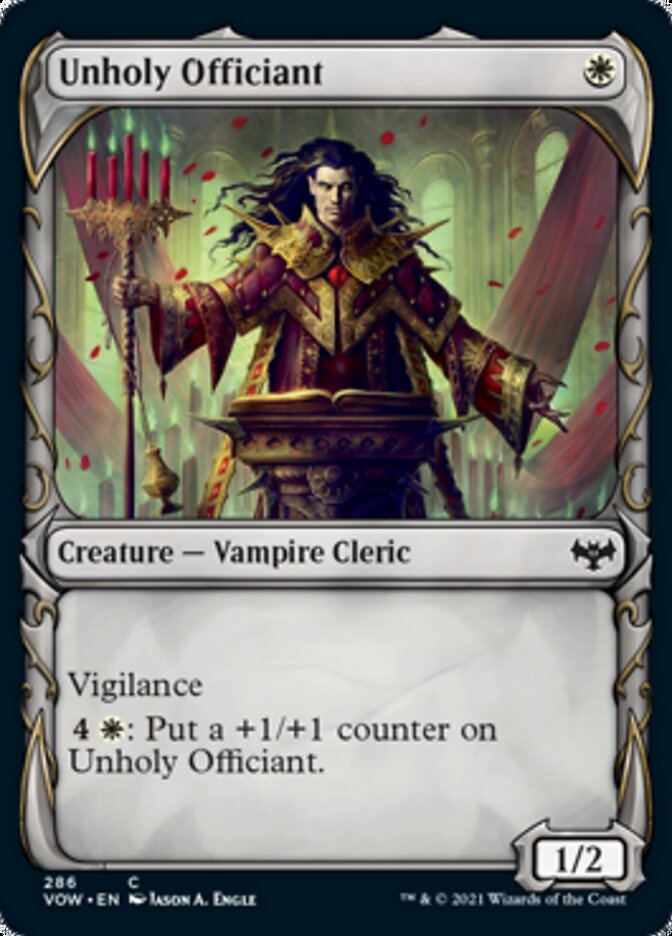 Unholy Officiant (Showcase Fang Frame) [Innistrad: Crimson Vow] | North Game Den