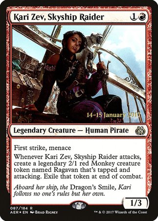 Kari Zev, Skyship Raider [Aether Revolt Promos] | North Game Den