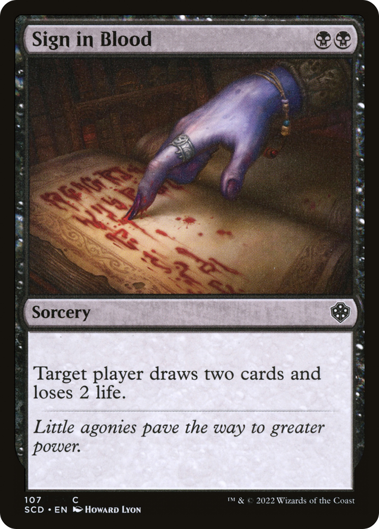 Sign in Blood [Starter Commander Decks] | North Game Den