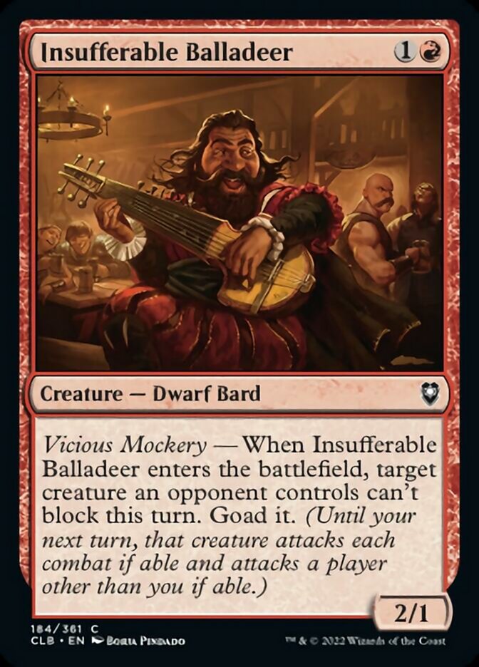 Insufferable Balladeer [Commander Legends: Battle for Baldur's Gate] | North Game Den