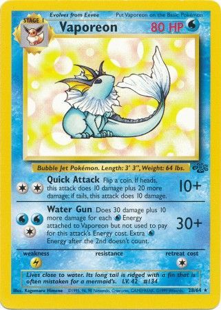 Vaporeon (28/64) [Jungle Unlimited] | North Game Den