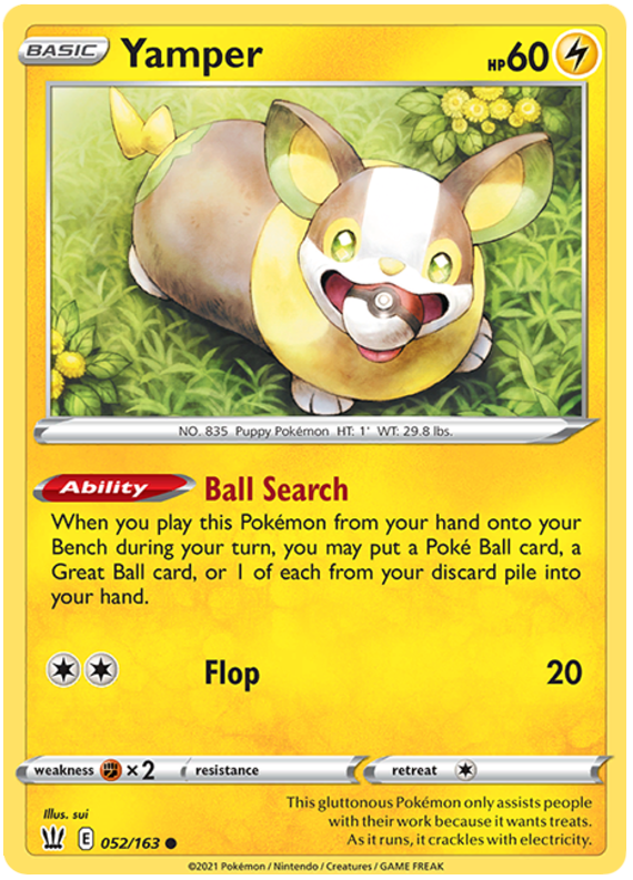 Yamper (052/163) [Sword & Shield: Battle Styles] | North Game Den