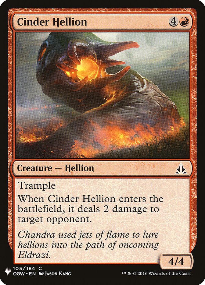 Cinder Hellion [Mystery Booster] | North Game Den