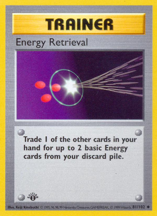 Energy Retrieval (81/102) (Shadowless) [Base Set 1st Edition] | North Game Den