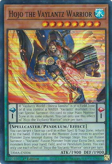 Hojo the Vaylantz Warrior [TAMA-EN004] Super Rare | North Game Den