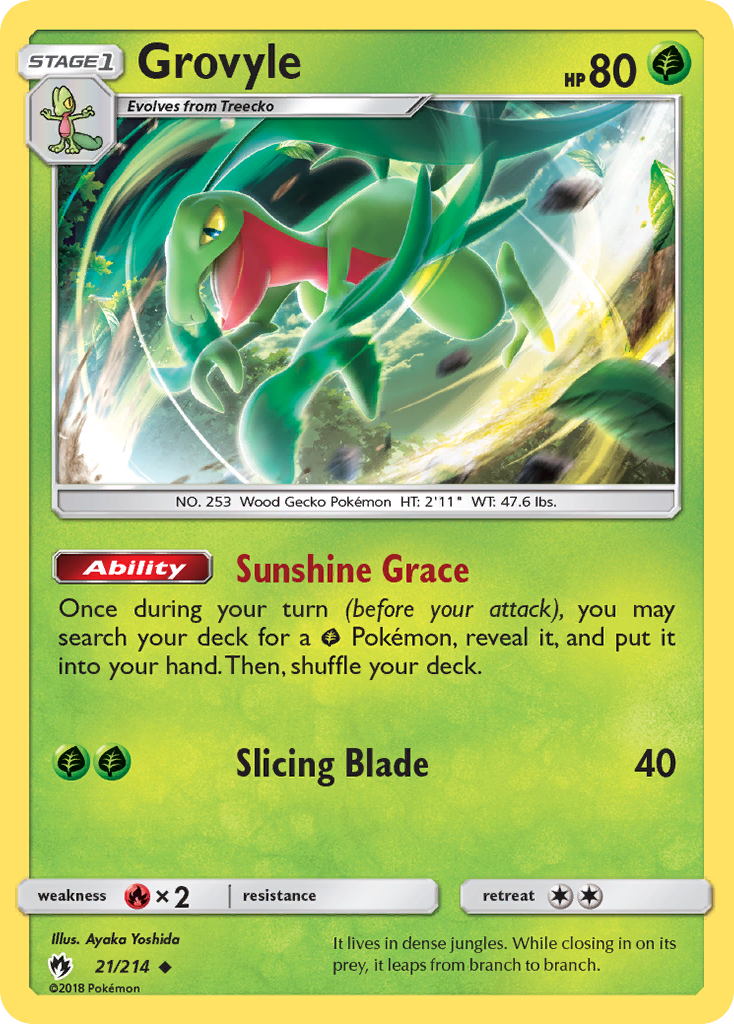 Grovyle (21/214) [Sun & Moon: Lost Thunder] | North Game Den