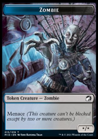 Zombie Token (015) [Innistrad: Midnight Hunt Tokens] | North Game Den