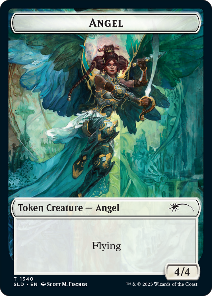 Angel (SLD) // Soldier (GRN) Double-Sided Token [Secret Lair: Angels Tokens] | North Game Den
