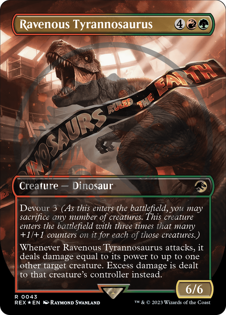 Ravenous Tyrannosaurus Emblem (Borderless) [Jurassic World Collection Tokens] | North Game Den