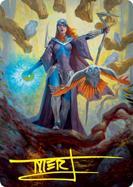 Kasmina, Enigma Sage Art Card (Gold-Stamped Signature) [Strixhaven: School of Mages Art Series] | North Game Den