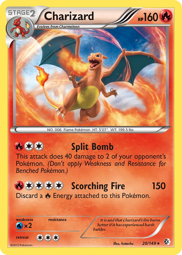 Charizard (20/149) (Cosmos Holo) (Blister Exclusive) [Black & White: Boundaries Crossed] | North Game Den