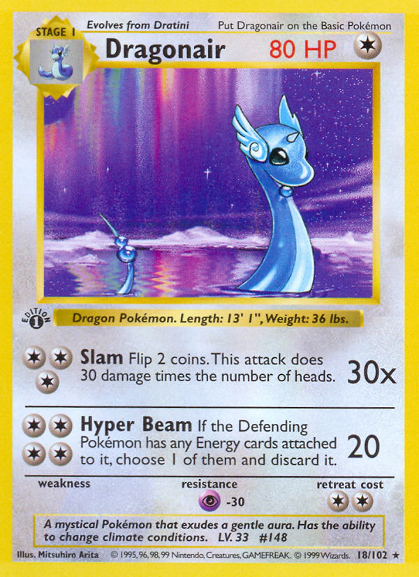 Dragonair (18/102) (Shadowless) [Base Set 1st Edition] | North Game Den