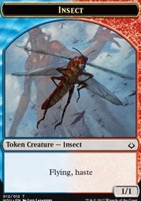 Insect // Warrior Double-sided Token [Hour of Devastation Tokens] | North Game Den