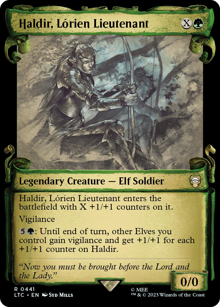 Haldir, Lorien Lieutenant [The Lord of the Rings: Tales of Middle-Earth Commander Showcase Scrolls] | North Game Den