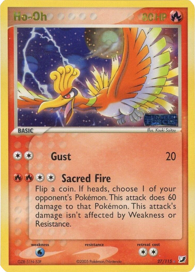 Ho-Oh (27/115) (Stamped) [EX: Unseen Forces] | North Game Den