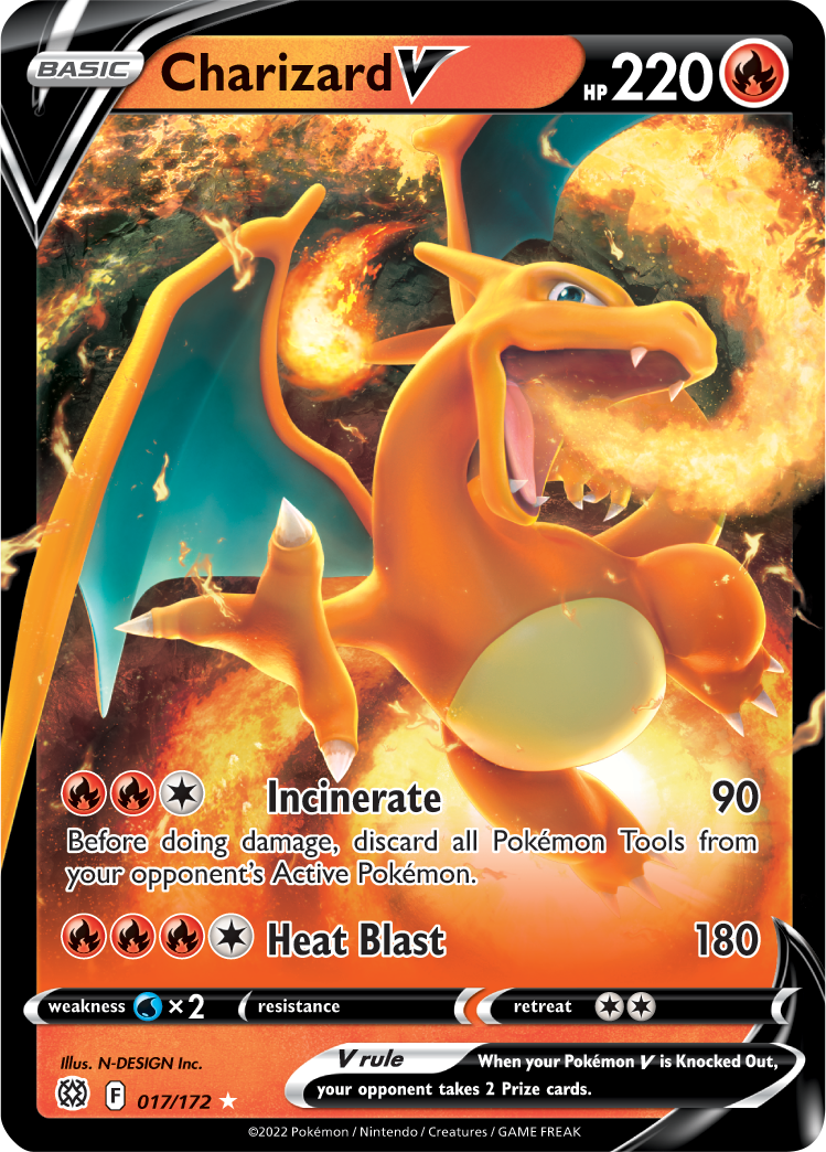 Charizard V (017/172) [Sword & Shield: Brilliant Stars] | North Game Den