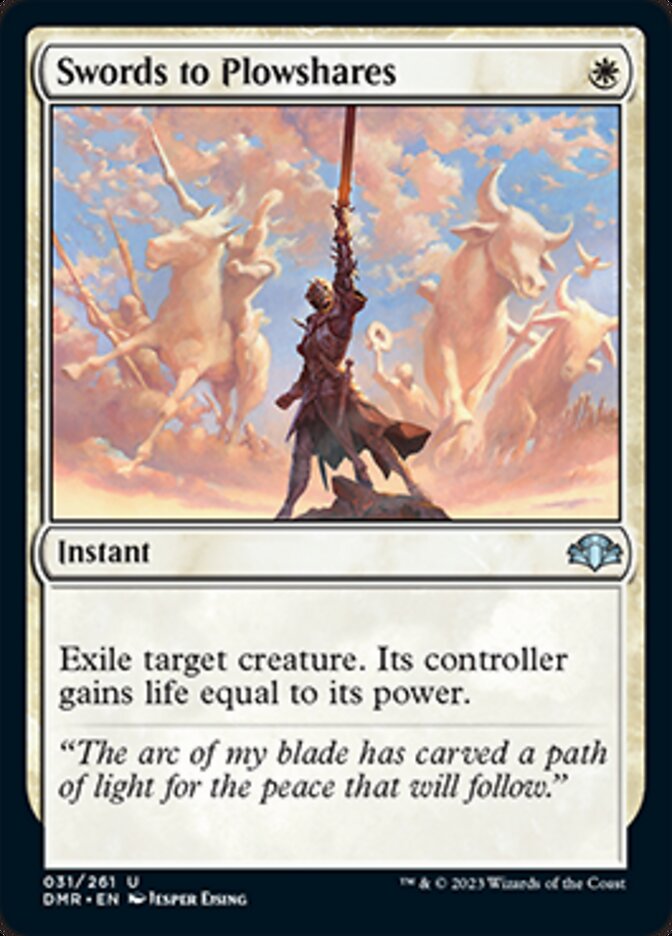 Swords to Plowshares [Dominaria Remastered] | North Game Den