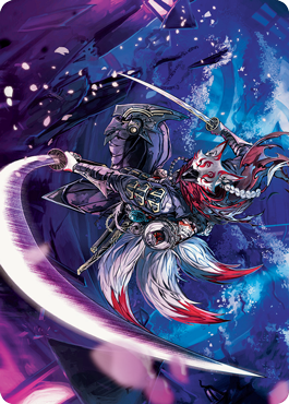 Blade-Blizzard Kitsune Art Card [Kamigawa: Neon Dynasty Art Series] | North Game Den