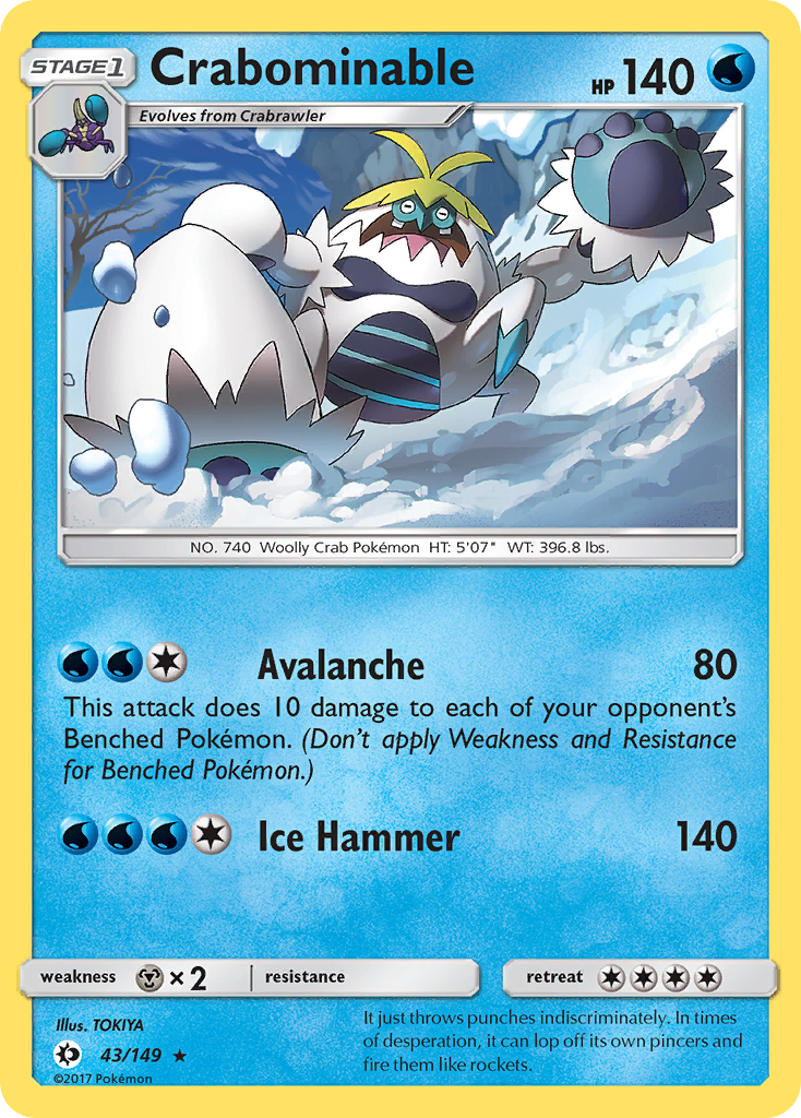 Crabominable (43/149) [Sun & Moon: Base Set] | North Game Den