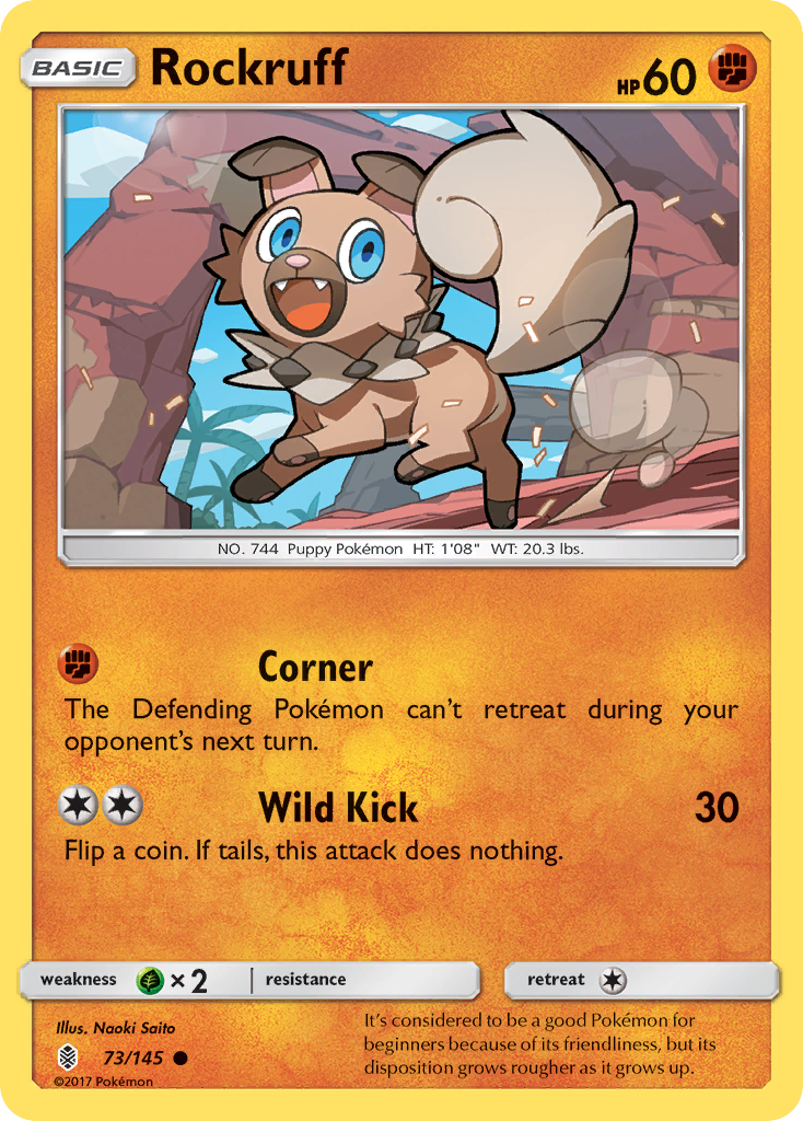 Rockruff (73/145) [Sun & Moon: Guardians Rising] | North Game Den