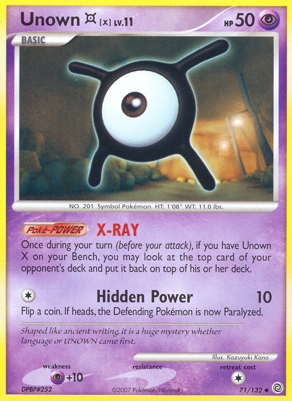 Unown X (71/132) [Diamond & Pearl: Secret Wonders] | North Game Den