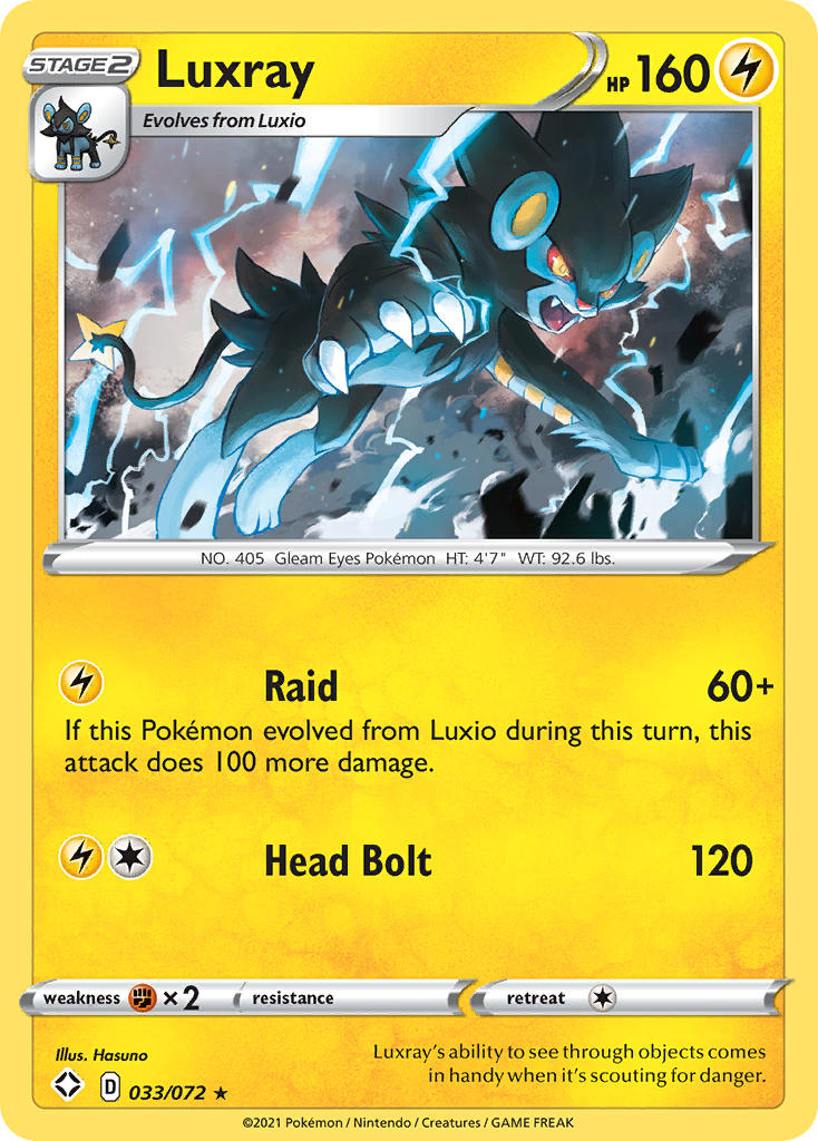 Luxray (033/072) [Sword & Shield: Shining Fates] | North Game Den