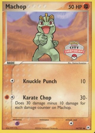 Machop (64/101) (City Championship Promo) [EX: Hidden Legends] | North Game Den
