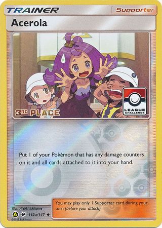 Acerola (112a/147) (League Promo 3rd Place) [Sun & Moon: Burning Shadows] | North Game Den