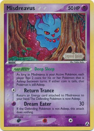 Misdreavus (40/92) (Stamped) [EX: Legend Maker] | North Game Den