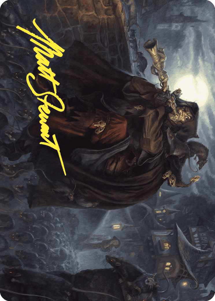 Totentanz, Swarm Piper Art Card (Gold-Stamped Signature) [Wilds of Eldraine Art Series] | North Game Den