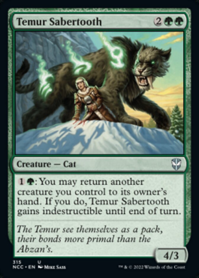 Temur Sabertooth [Streets of New Capenna Commander] | North Game Den