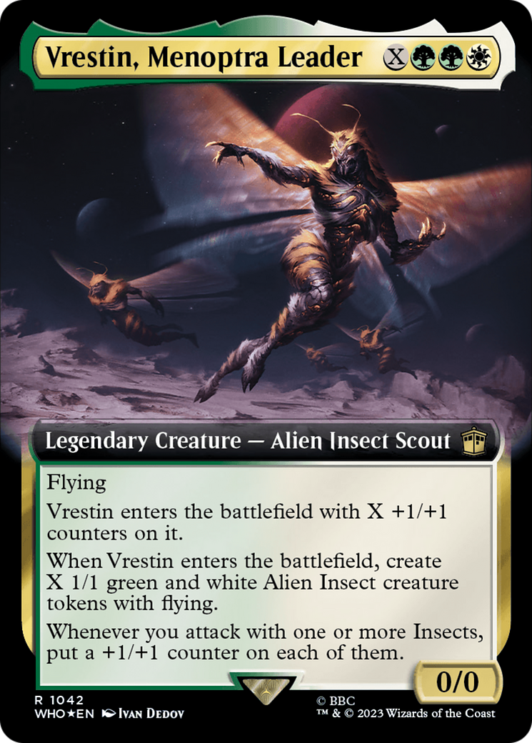 Vrestin, Menoptra Leader (Extended Art) (Surge Foil) [Doctor Who] | North Game Den