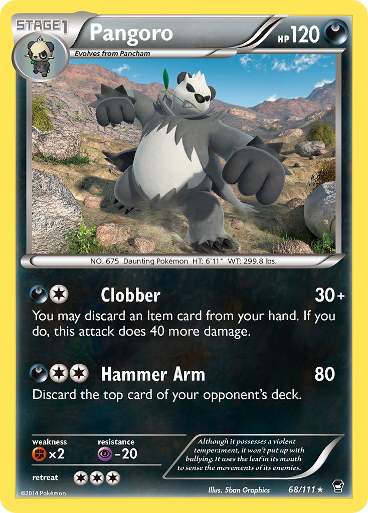 Pangoro (68/111) (Theme Deck Exclusive) [XY: Furious Fists] | North Game Den