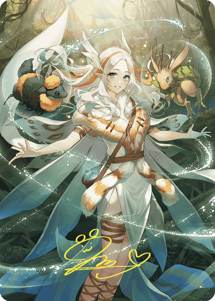 Greater Auramancy Anime Art Card (Gold-Stamped Signature) [Wilds of Eldraine Art Series] | North Game Den