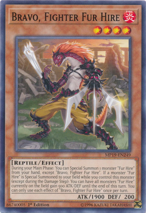 Bravo, Fighter Fur Hire [MP19-EN249] Common | North Game Den