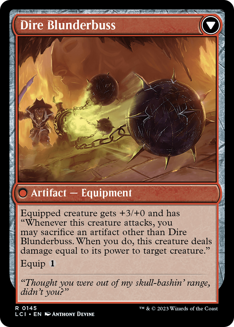 Dire Flail // Dire Blunderbuss [The Lost Caverns of Ixalan Prerelease Cards] | North Game Den